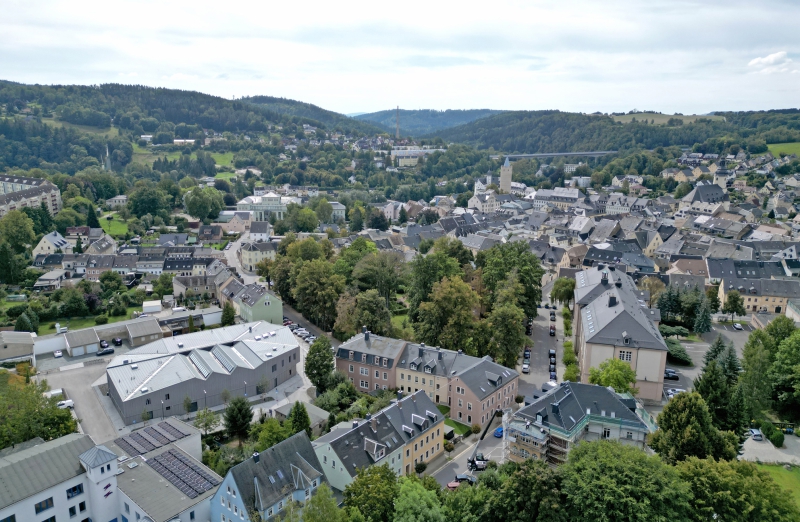 Vogelperspektive Kulturhalle Bürgersaal Zschopau